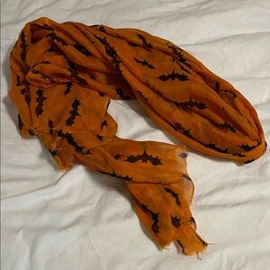 Halloween Orange Bat Scarf